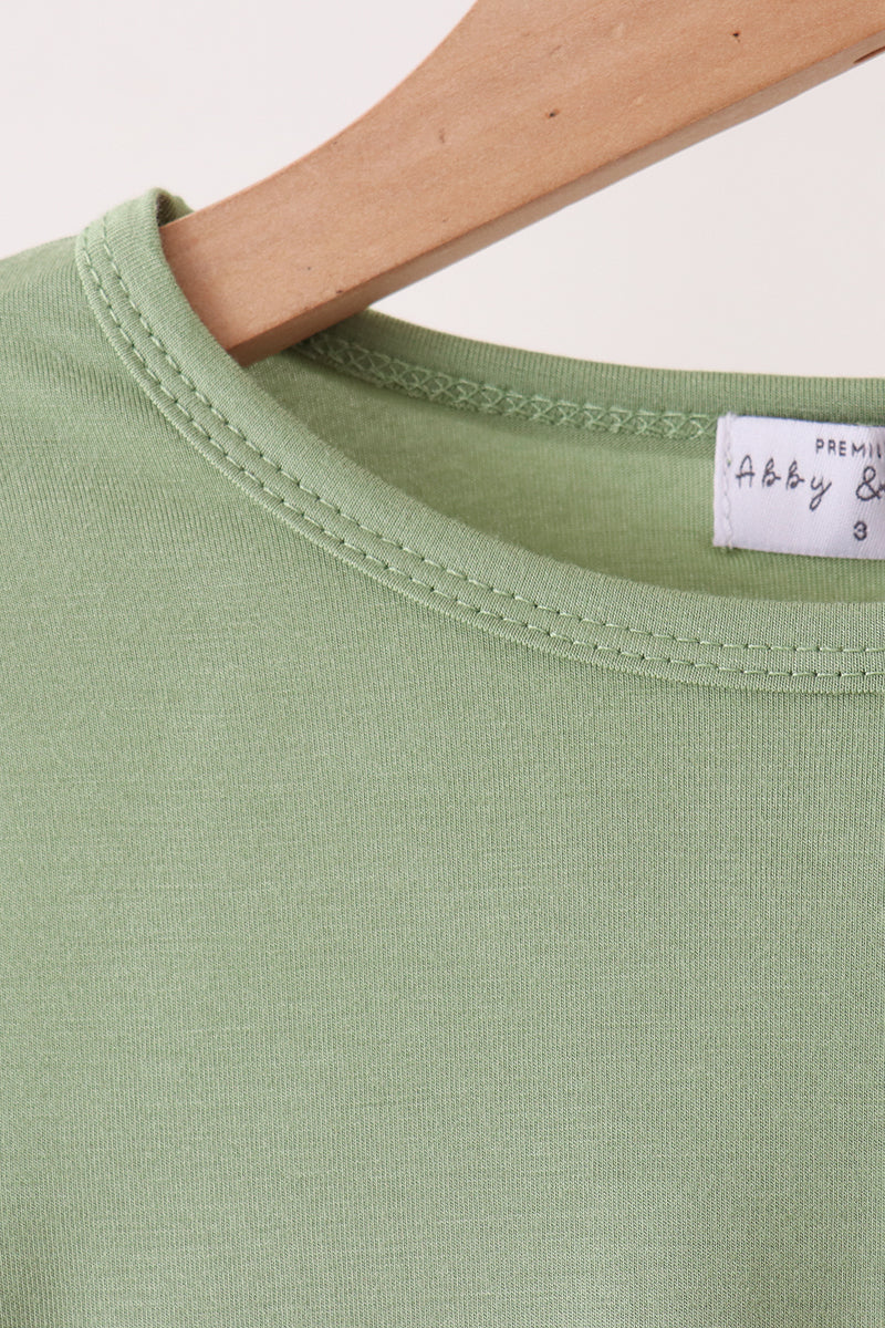 Green bamboo pajama set – view 2 Aaria Tees
