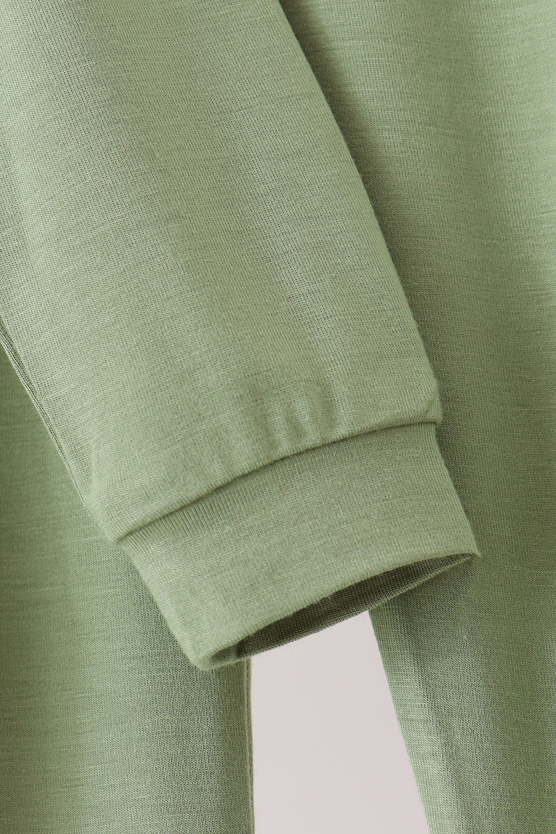 Green bamboo pajama set – view 3 Aaria Tees