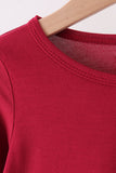 Burgundy bamboo pajama set – view 2 Aaria Tees