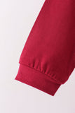 Burgundy bamboo pajama set – view 3 Aaria Tees
