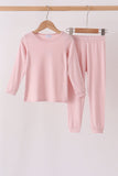 Pink bamboo pajama set – wholesale for boutiques | Honeydew USA Aaria Tees