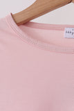 Pink bamboo pajama set – view 2 Aaria Tees