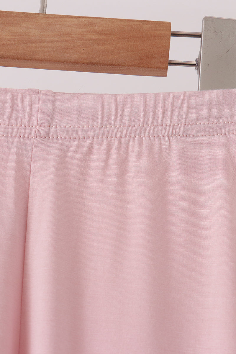 Pink bamboo pajama set – view 3 Aaria Tees