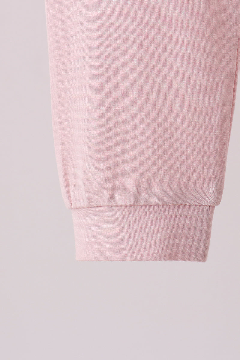 Pink bamboo pajama set – view 5 Aaria Tees