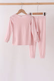 Pink bamboo pajama set – view 6 Aaria Tees