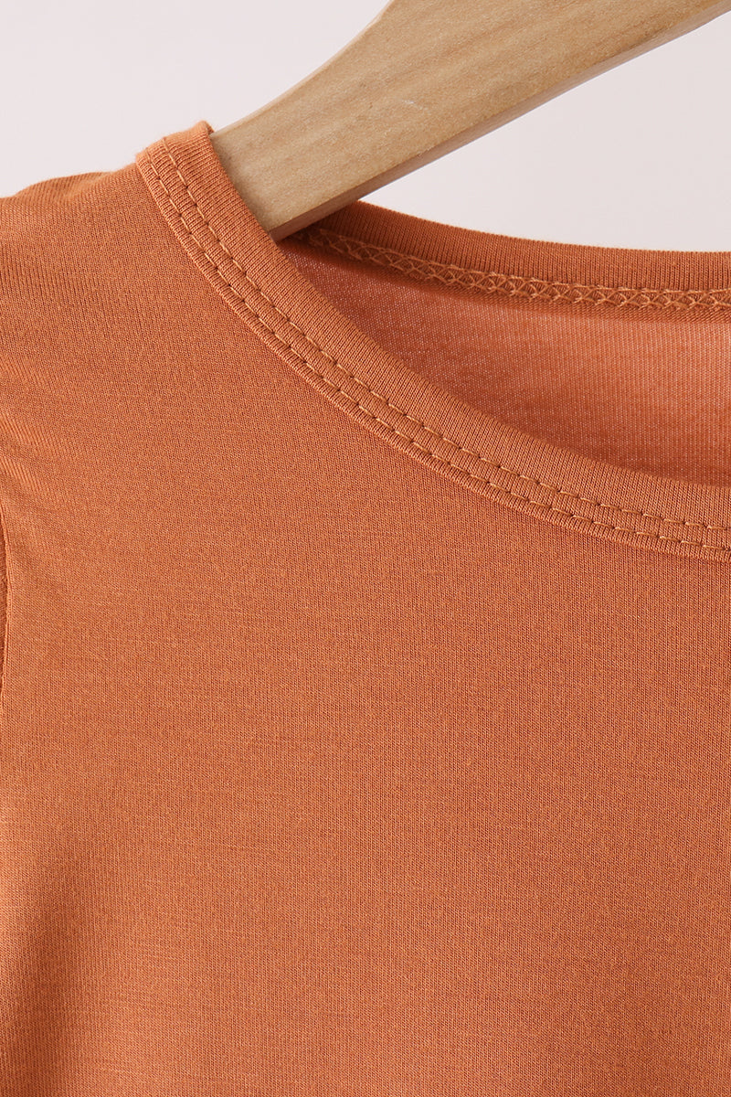 Caramel bamboo pajama set – view 2 Aaria Tees