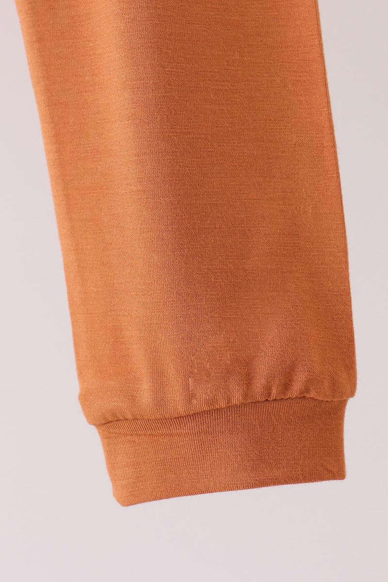 Caramel bamboo pajama set – view 4 Aaria Tees