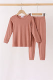 Dusty rose bamboo pajama set – wholesale for boutiques | Honeydew USA Aaria Tees