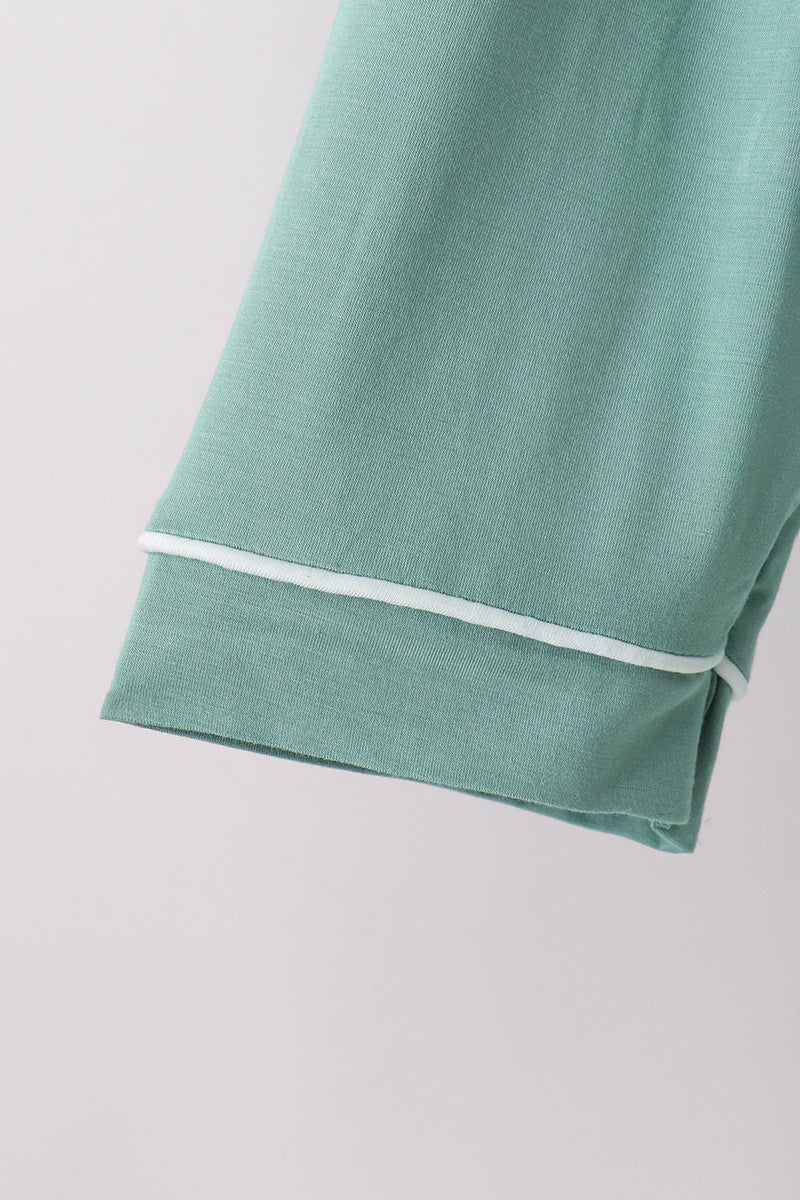 Sage bamboo mom pajama set – view 5 Aaria Tees