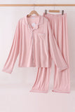 Pink bamboo mom pajama set – wholesale for boutiques | Honeydew USA Aaria Tees