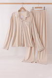 Beige bamboo mom pajama set – wholesale for boutiques | Honeydew USA Aaria Tees