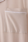 Beige bamboo mom pajama set – view 5 Aaria Tees
