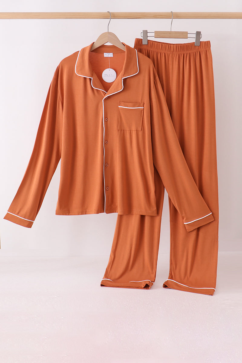 Caramel bamboo mom pajama set – wholesale for boutiques | Honeydew USA Aaria Tees