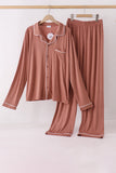 Dusty rose bamboo mom pajama set – wholesale for boutiques | Honeydew USA Aaria Tees