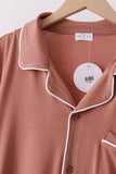 Dusty rose bamboo mom pajama set – view 2 Aaria Tees