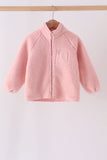 Pink fleece zipper jacket Aaria Tees