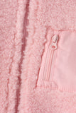 Pink fleece zipper jacket Aaria Tees