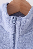 Blue fleece zipper jacket Aaria Tees