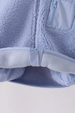 Blue fleece zipper jacket Aaria Tees