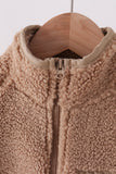 Beige fleece zipper jacket Aaria Tees