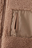 Beige fleece zipper jacket Aaria Tees