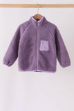Purple fleece zipper jacket Aaria Tees