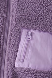Purple fleece zipper jacket Aaria Tees