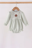 Sage turkey embroidery bubble Aaria Tees