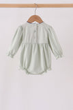 Sage turkey embroidery bubble Aaria Tees