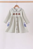 Sage turkey embroidery dress Aaria Tees