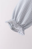 Sage turkey embroidery stripe top Aaria Tees