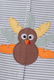Sage turkey embroidery stripe jon jon Aaria Tees