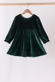 Green velvet bow dress - Aaria Tees Aaria Tees
