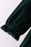 Green velvet bow dress - Aaria Tees Aaria Tees
