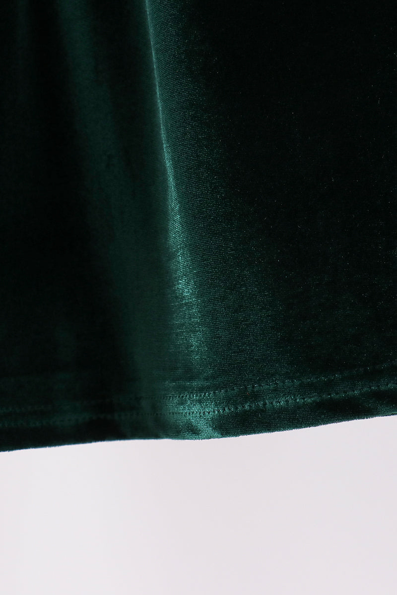 Green velvet bow dress - Aaria Tees Aaria Tees