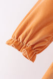 Gold velvet bow dress Aaria Tees