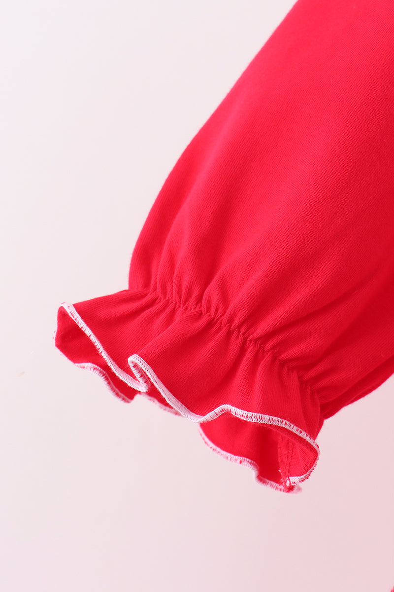 Red bow ruffle dress - Aaria Tees Aaria Tees