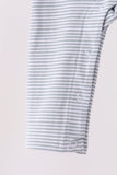 Sage turkey embroidery stripe romper Aaria Tees
