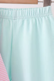 Pink turkey embroidery stripe pants set Aaria Tees