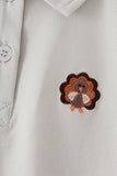 Sage turkey embroidery shirt Aaria Tees