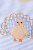 Blue turkey embroidery pants set - Aaria Tees Aaria Tees
