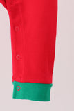 Red christmas santa embroidery romper - Aaria Tees Aaria Tees