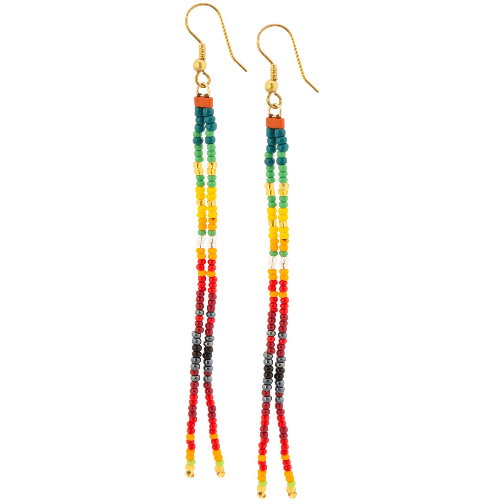 Double Rainbow Beaded Earrings - Aaria Tees Aaria Tees