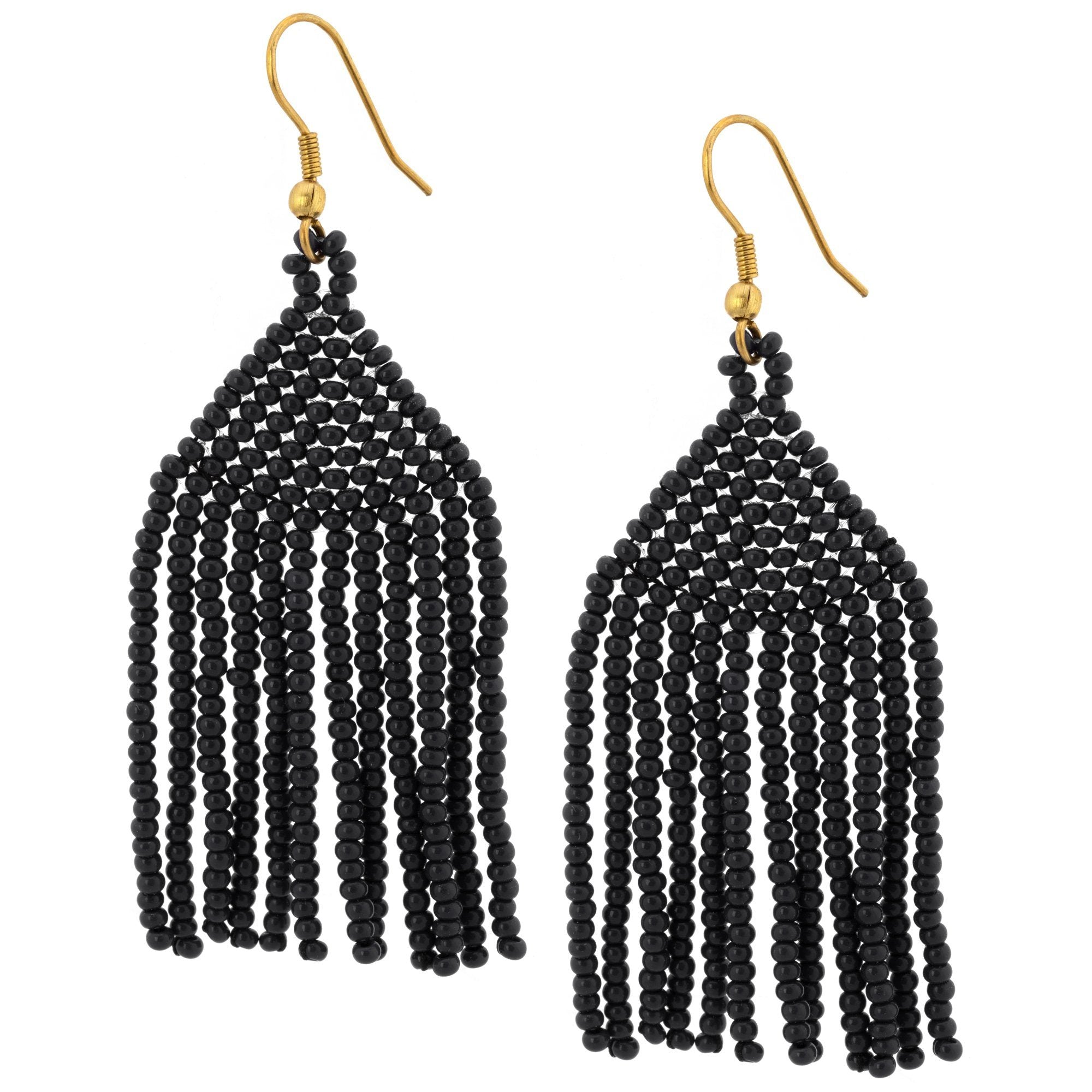 Brilliant Fringe Beaded Earrings - Aaria Tees Aaria Tees