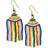 Brilliant Fringe Beaded Earrings - Aaria Tees Aaria Tees