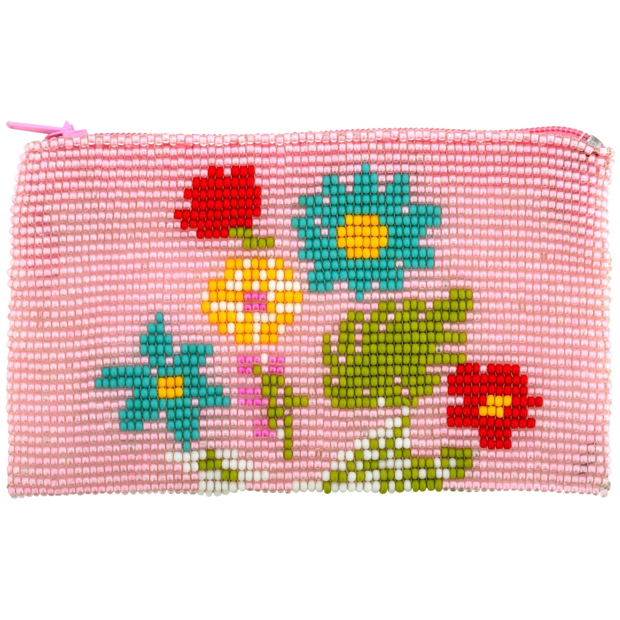 Wildflower Beaded Coin Purse - Aaria Tees Aaria Tees