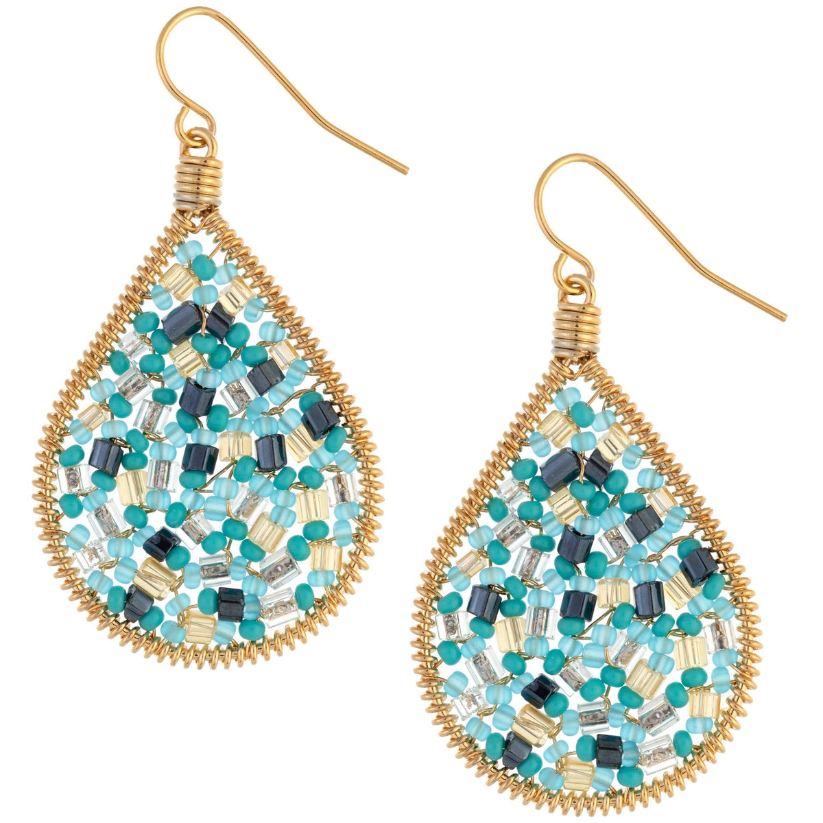 Beaded Dream Gold-Plated Earrings - Aaria Tees