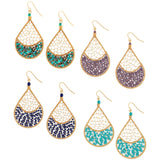 Threads & Beads Gold-Plated Earrings - Aaria Tees Aaria Tees