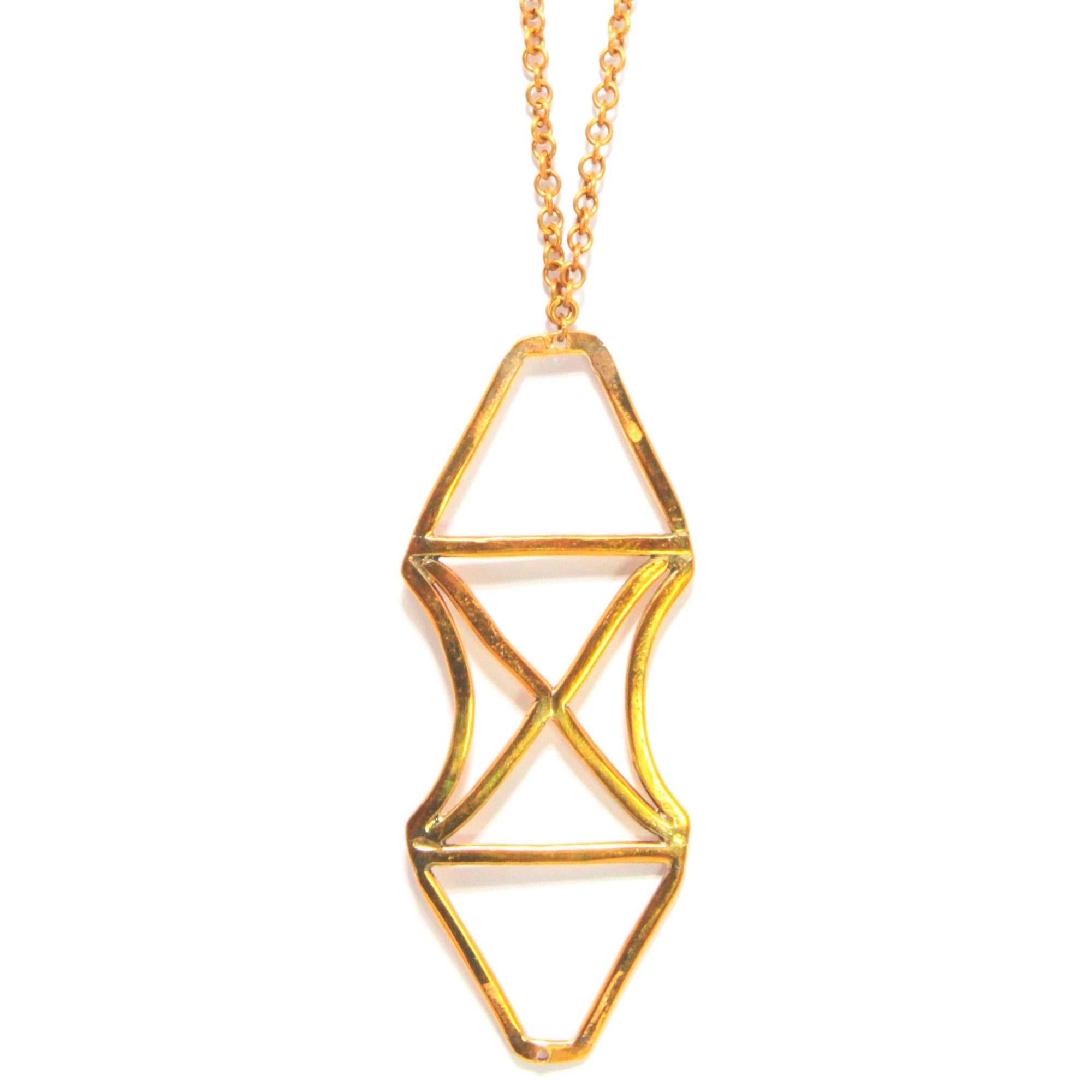 Axis Brass Necklace - Aaria Tees Aaria Tees