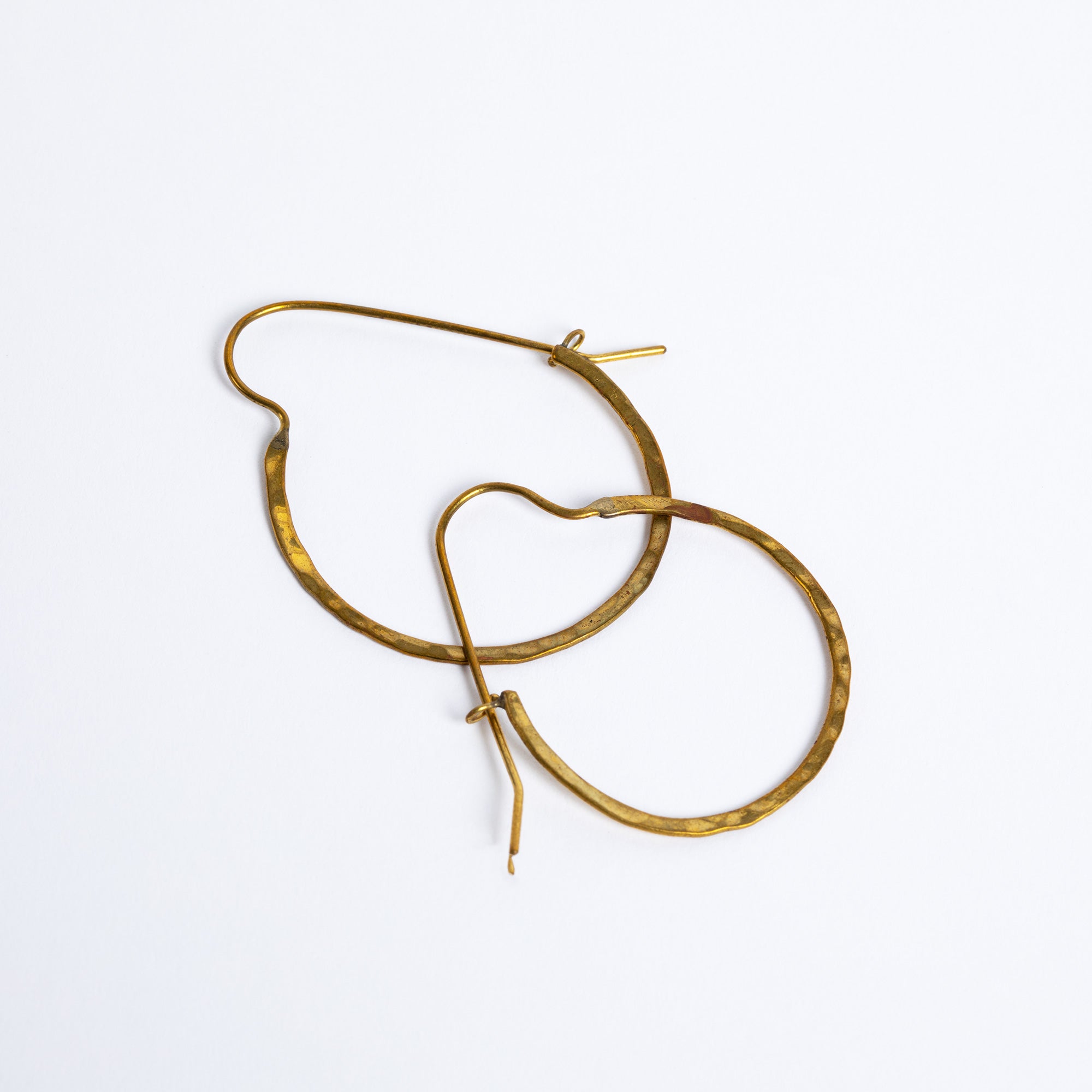 Sasa Hoop Brass Earrings - Aaria Tees Aaria Tees